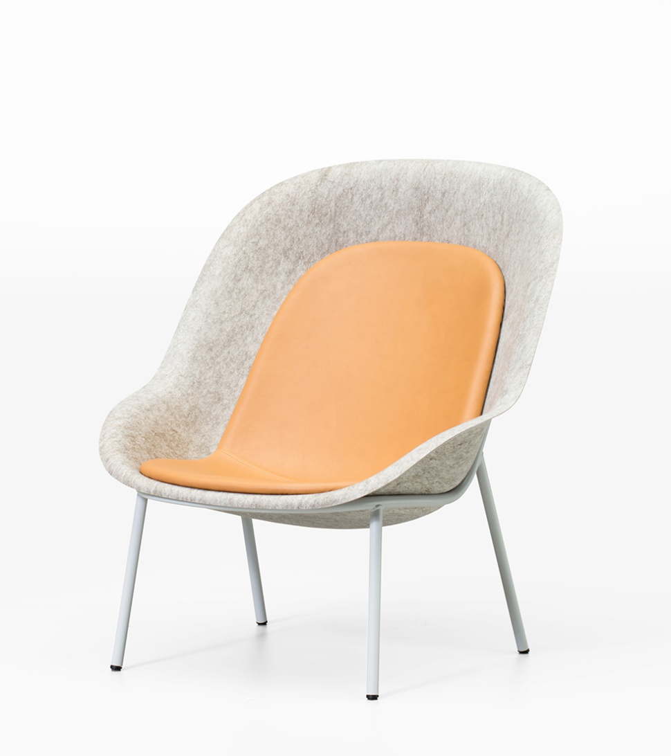 Nook PET Felt Lounge Chair De Vorm