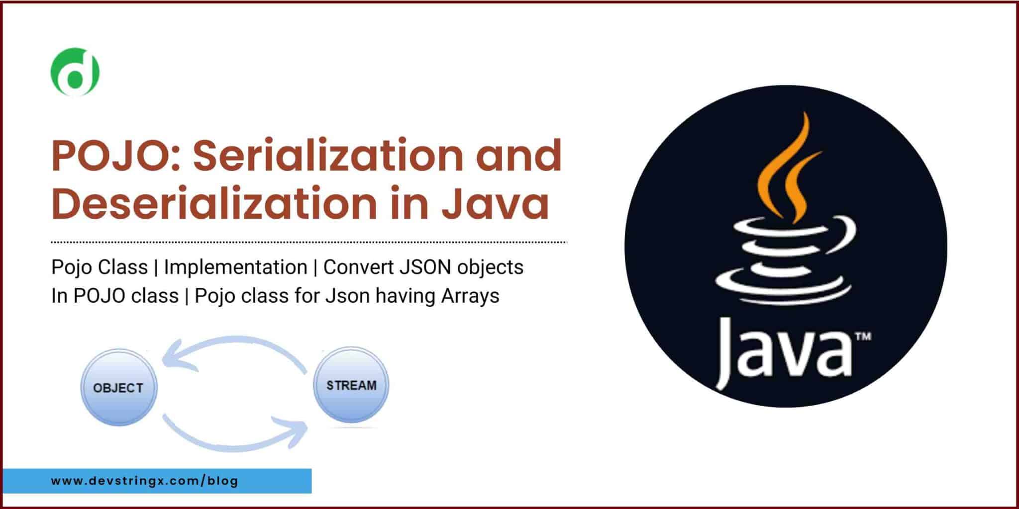 POJO Serialization and Deserialization in Java Devstringx