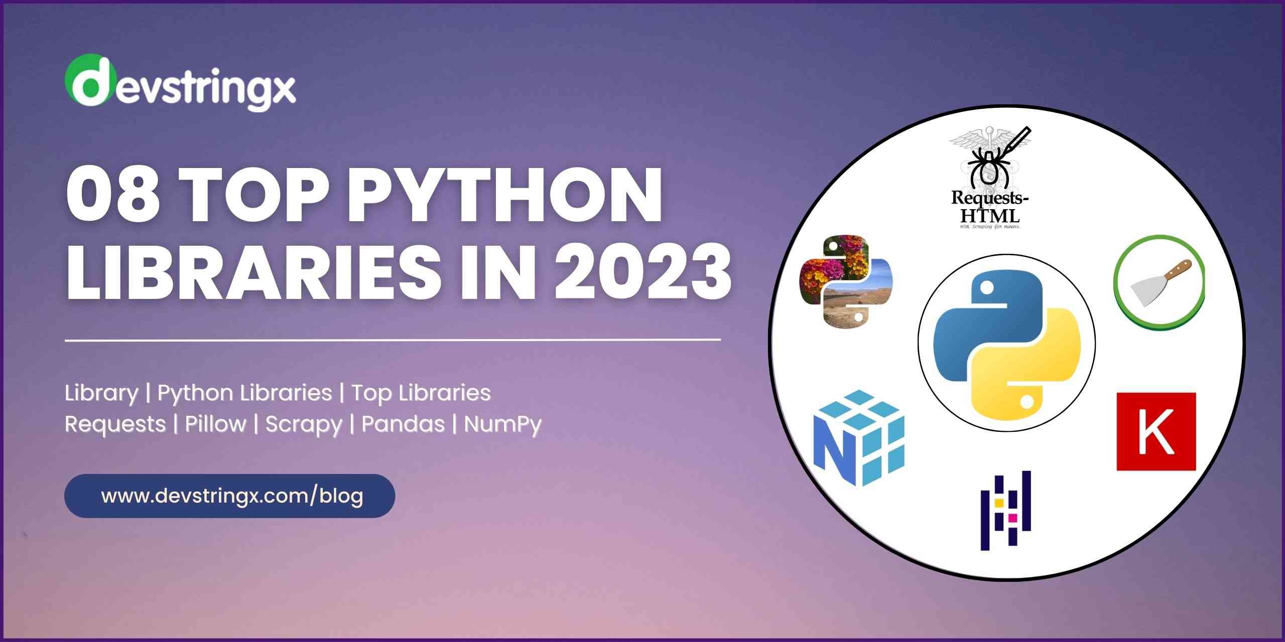 List of Top 08 Python Libraries As Per Experts Review 2024 DS