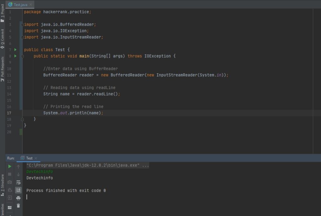 Input from console in java