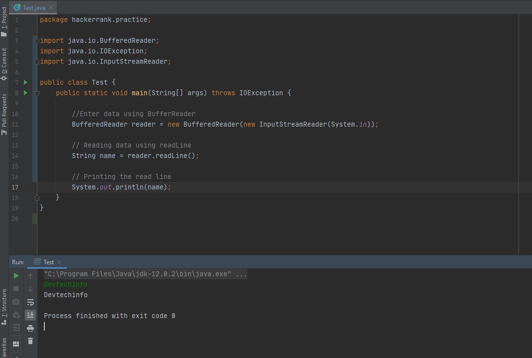 Input from console in java