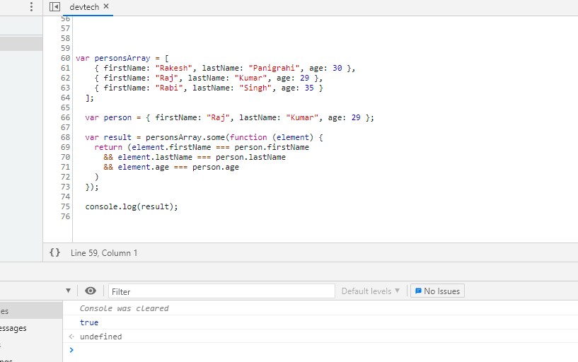 How to check if an element is present in an array in JavaScript