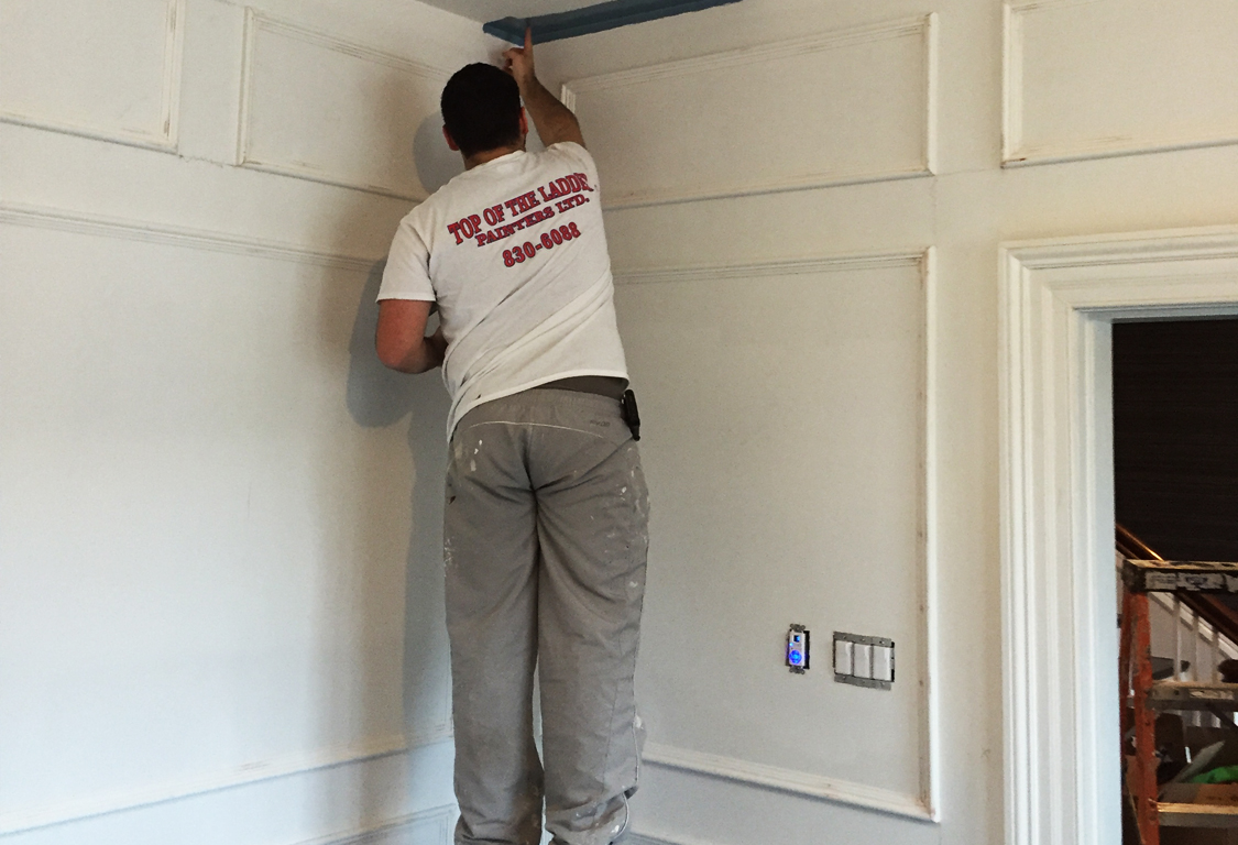High Gloss Interior Painting Top Of Ladder Painters