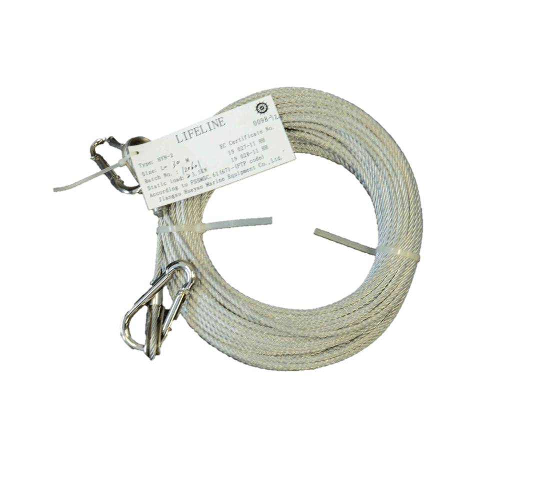 Fireproof lifeline De Wolf Maritime Safety