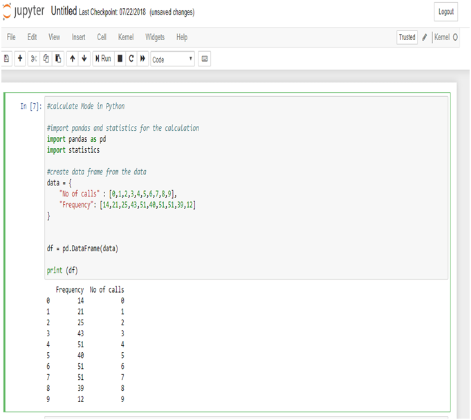 Application of Mode using R and Python