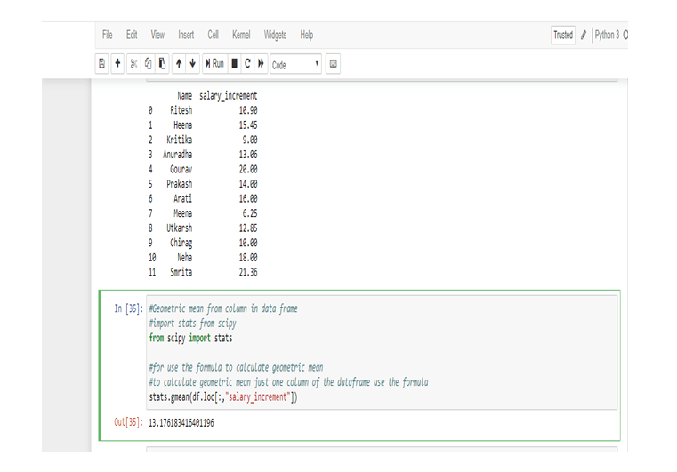 Calculating Geometric Mean Using R and Python