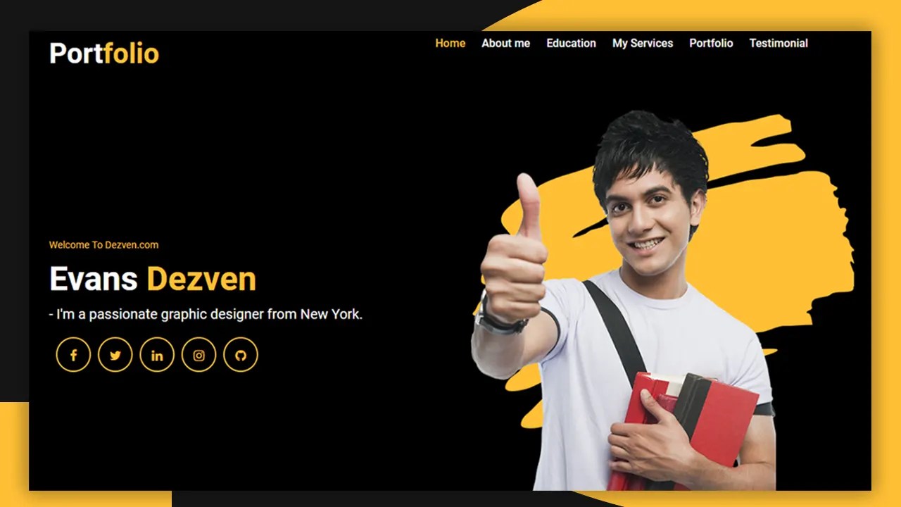 Building A Basic Portfolio site Using HTML CSS And JavaScript