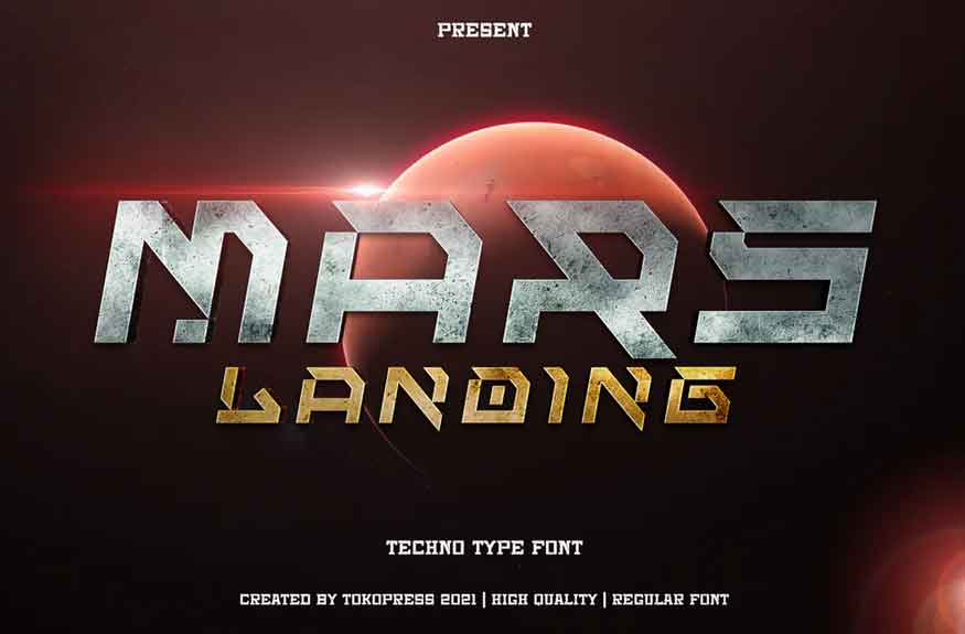 Mars Landing Font Dfonts
