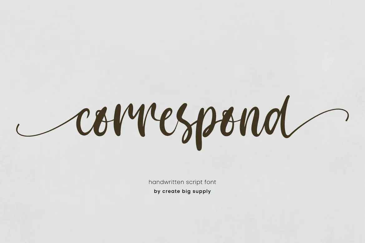 Correspond Script Font Dfonts