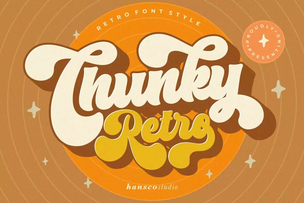 Chunky Retro Font Dfonts