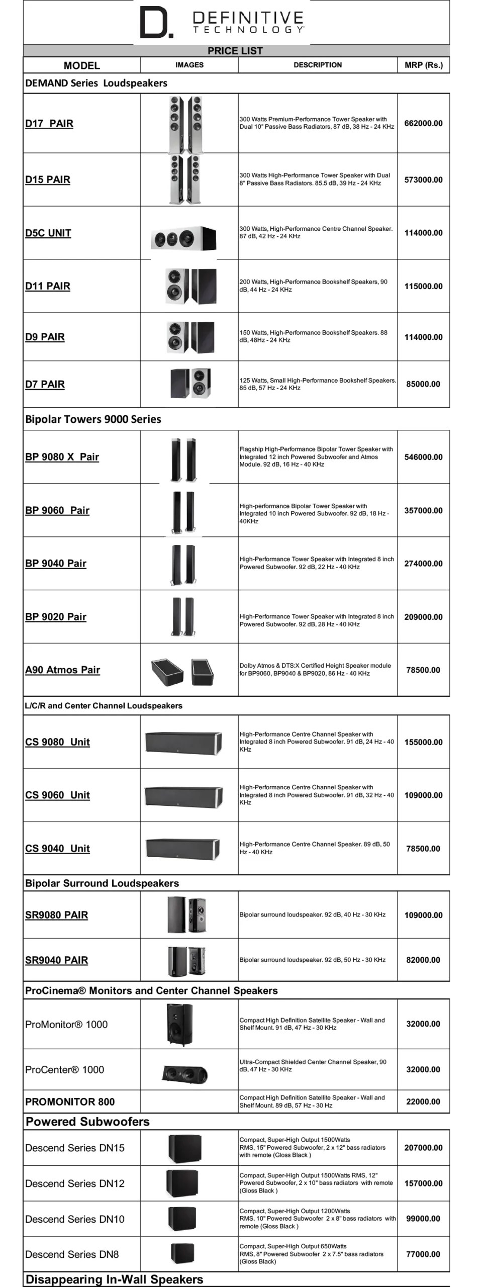 Definitive Technology Speakers - Finest Range of Home Theatre and Hi-Fi