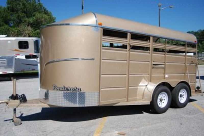 Ponderosa Stock Trailer Bumper Pull Stock Trailer Dixie Horse & Mule Co