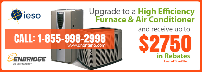 HVAC Enbridge Rebates IESO Incentive up to 2750