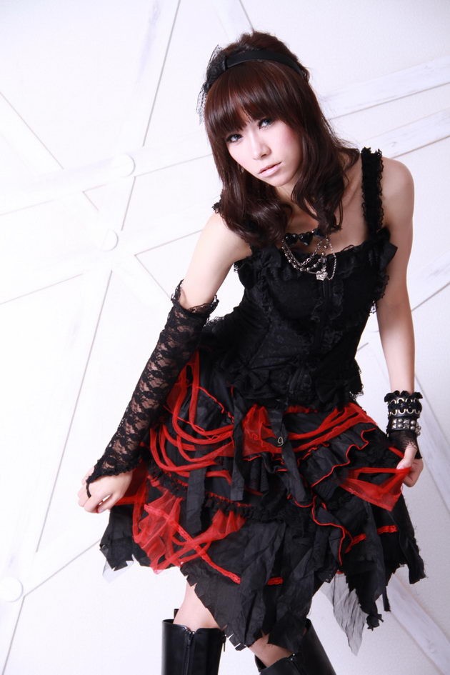 2020 RQ BL Gothic Clothing Punk Style Elastic Tattered Short Skirt