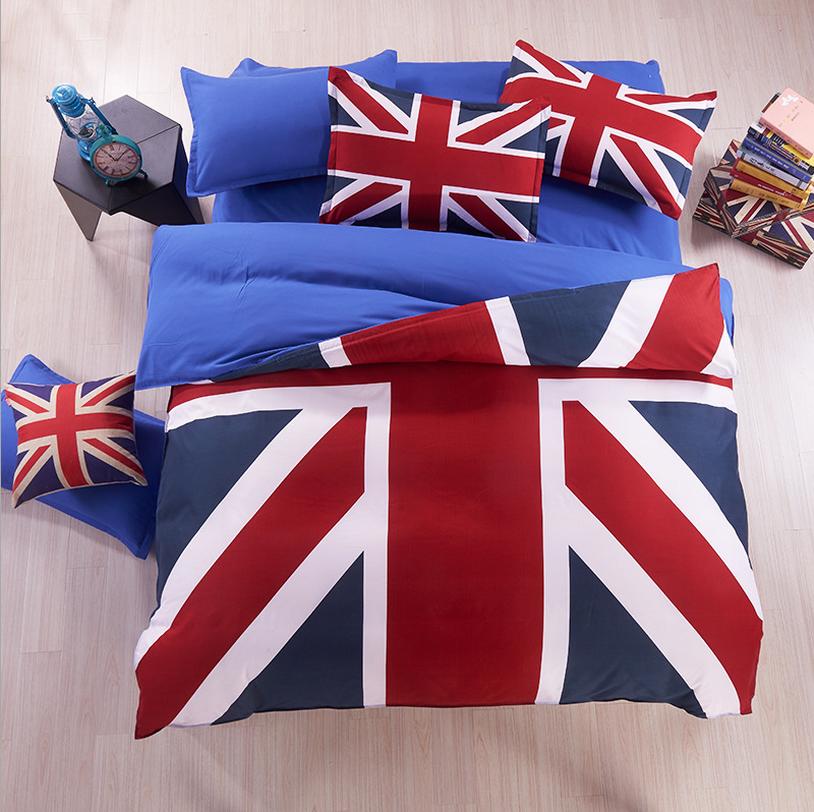 Wholesale American Flag Bedding Set USA/British/UK Flag Print Bed
