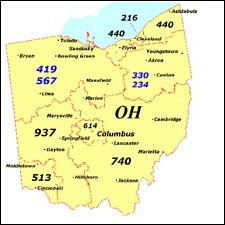 Ohio Area Code Map Dialup 4 Less Ohio Dial-Up Internet Services Cleveland Columbus Toledo Cincinnati & More