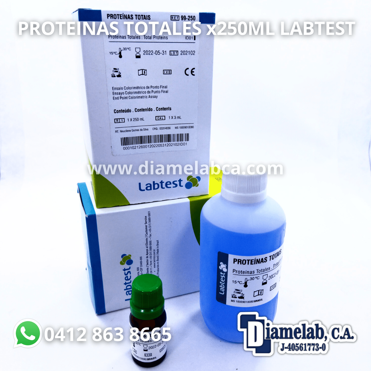 PROTEINAS TOTALES x250ML LABTEST Diamelabca