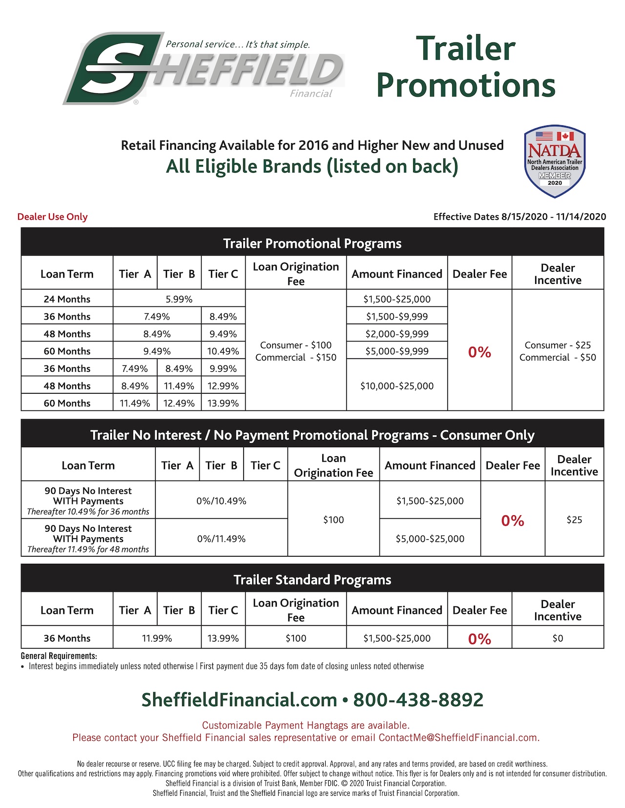 Financing Diamond C Trailers