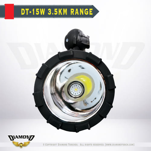 Diamond 15 Watt LED Long Range Rechargeable Torch Light【3.5 KM】