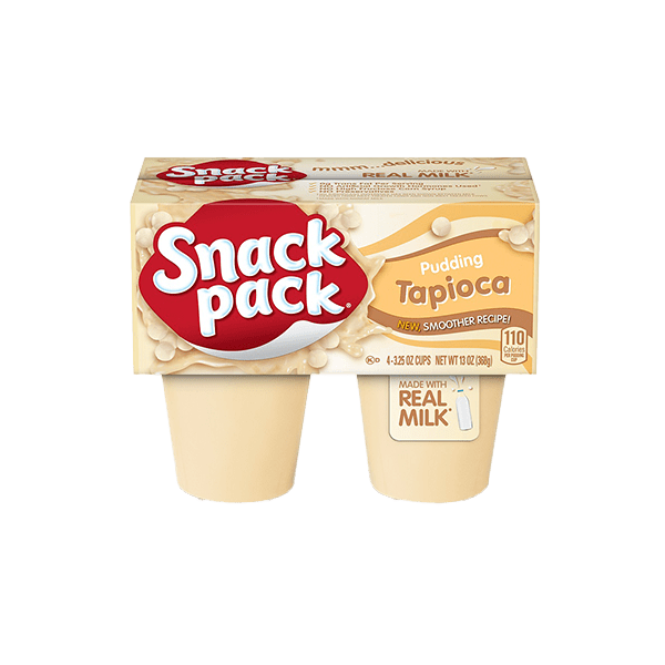 Pudding de Tapioca Snack Pack Abastos, Snack Pack Dibeal, del mundo