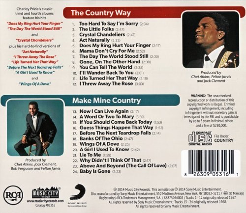 Charley Pride The Country Way `67 / Make Mine Country `68 (2014) CDRip