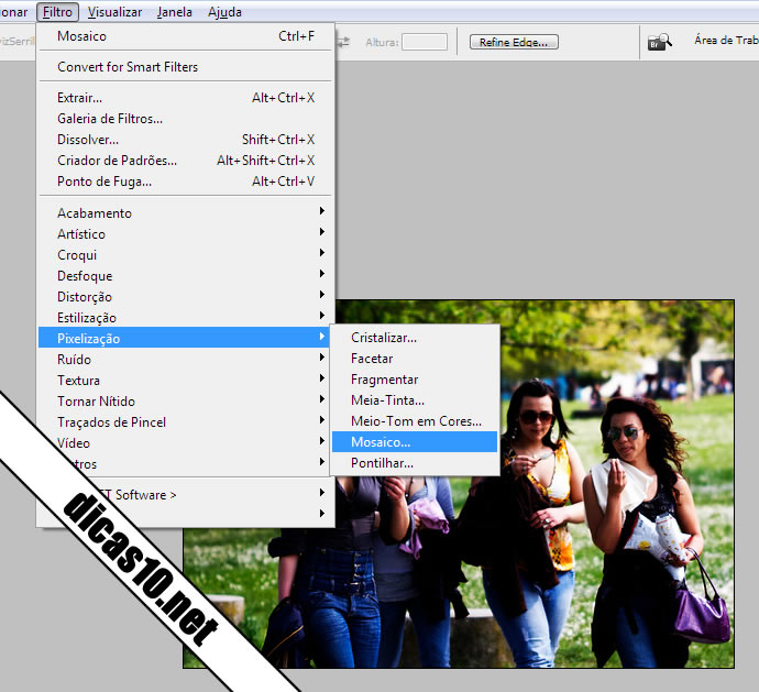 Pixelização de imagem Dicas 10