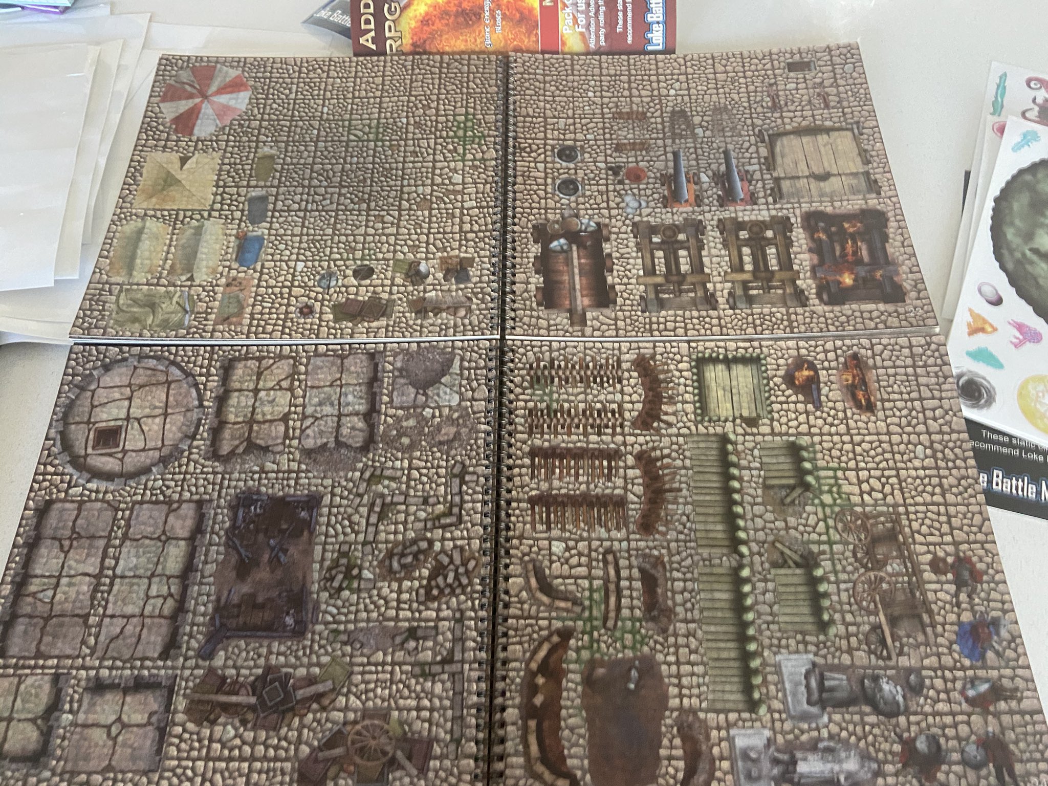 Product Review Loke Battle Mats AddOn Scenery Dungeon Decals Dice