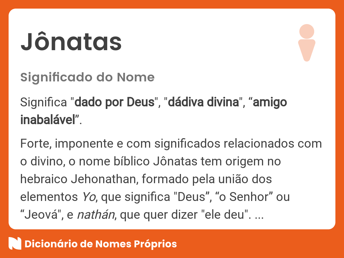 Significado do nome Jônatas