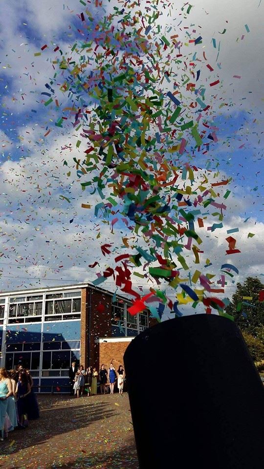 Large Confetti Cannon Hire Available for hire in Norfolk, London and