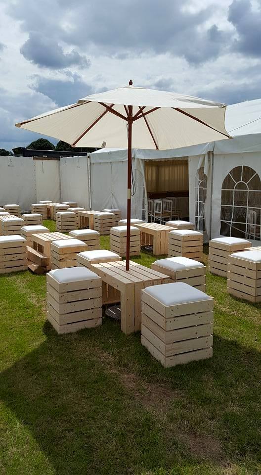 Outdoor Crate / Pallet Furniture Hire Available for hire in Norfolk
