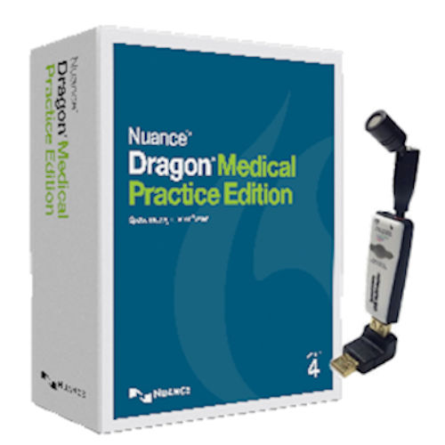 Nuance 369044 Dragon Medical Practice Edition 4 with SpeechWare High Sensitive Noise Cancelling