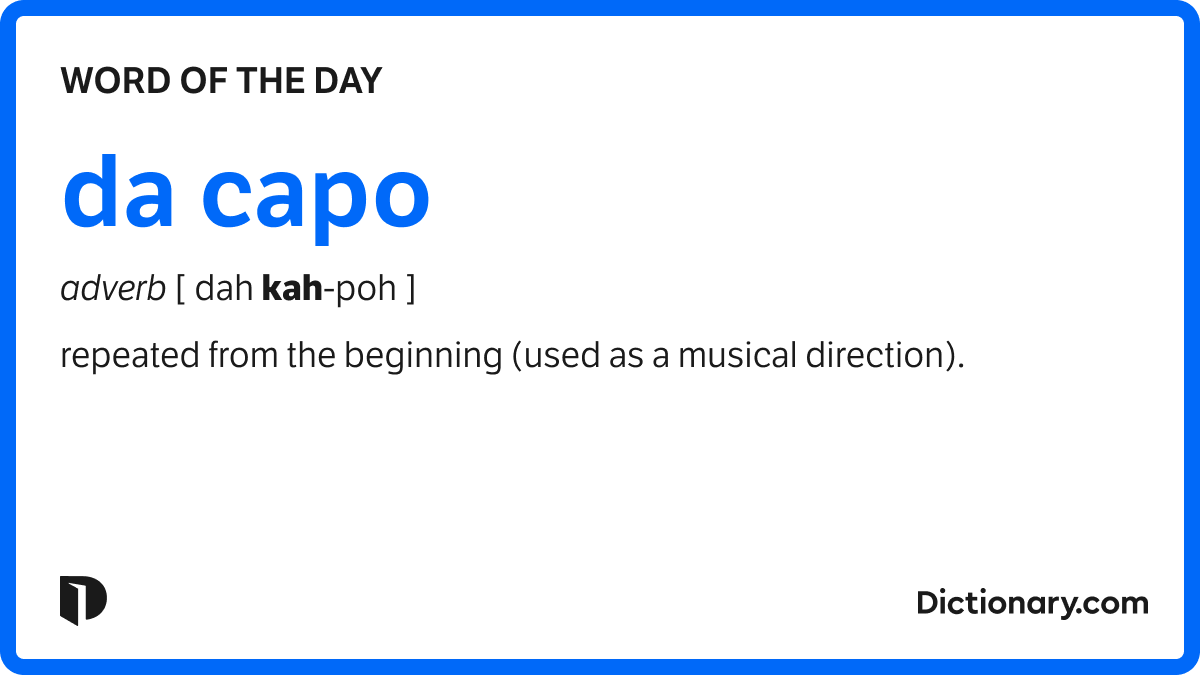 Word of the Day da capo