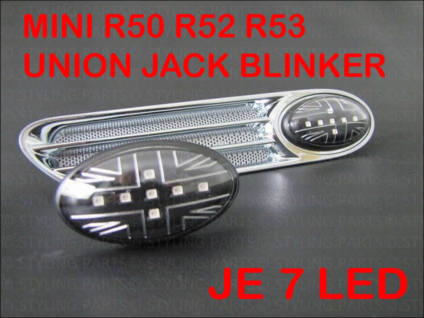 SEITENBLINKER UNION JACK SCHWARZE LED passt für MINI ONE COOPER R50 R52 R53 eBay