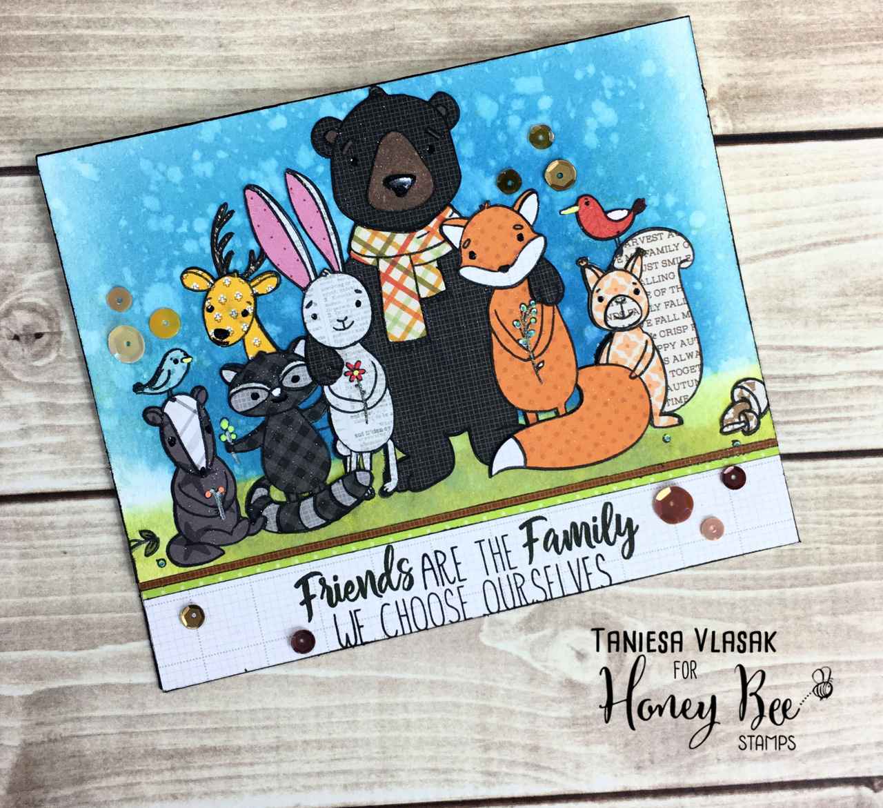 Honey Bee Stamps Gather Together 6x8 Stamp Set, Honey Bee Stamps