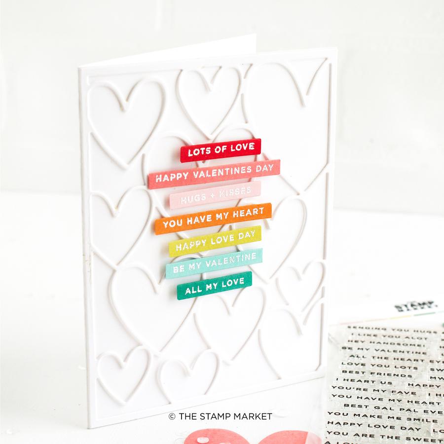 The Stamp Market Heart Happy Cover Die, Stamp Market Stamps & dies