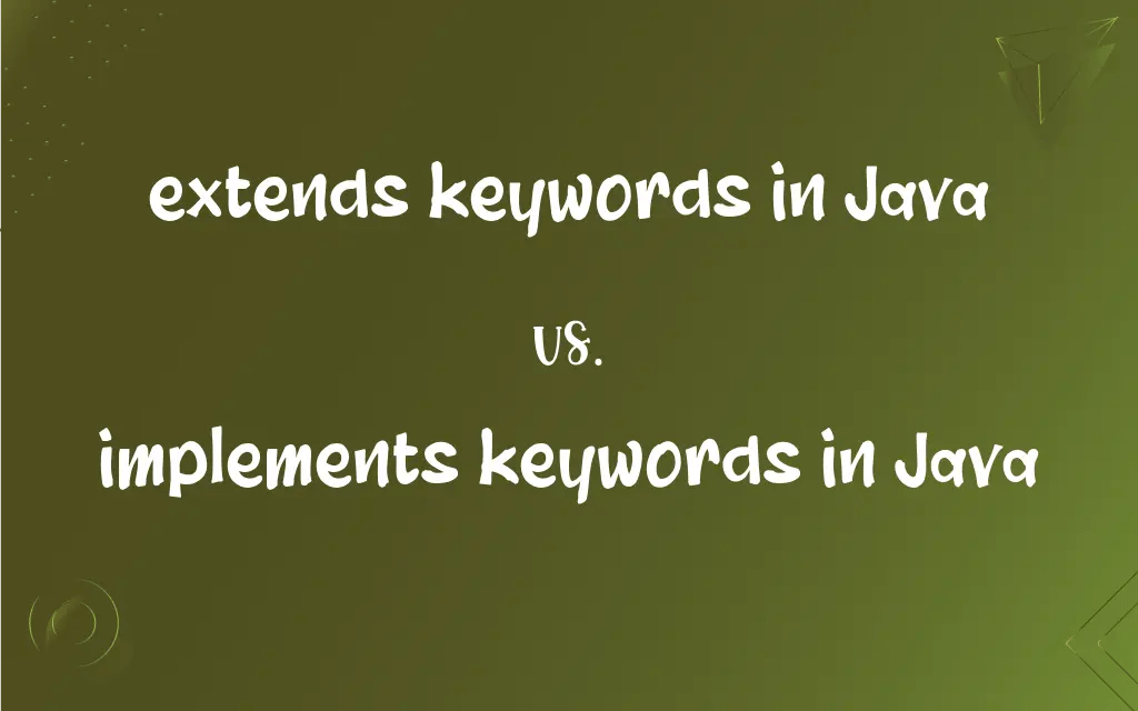 extends keywords in Java vs. implements keywords in Java What’s the
