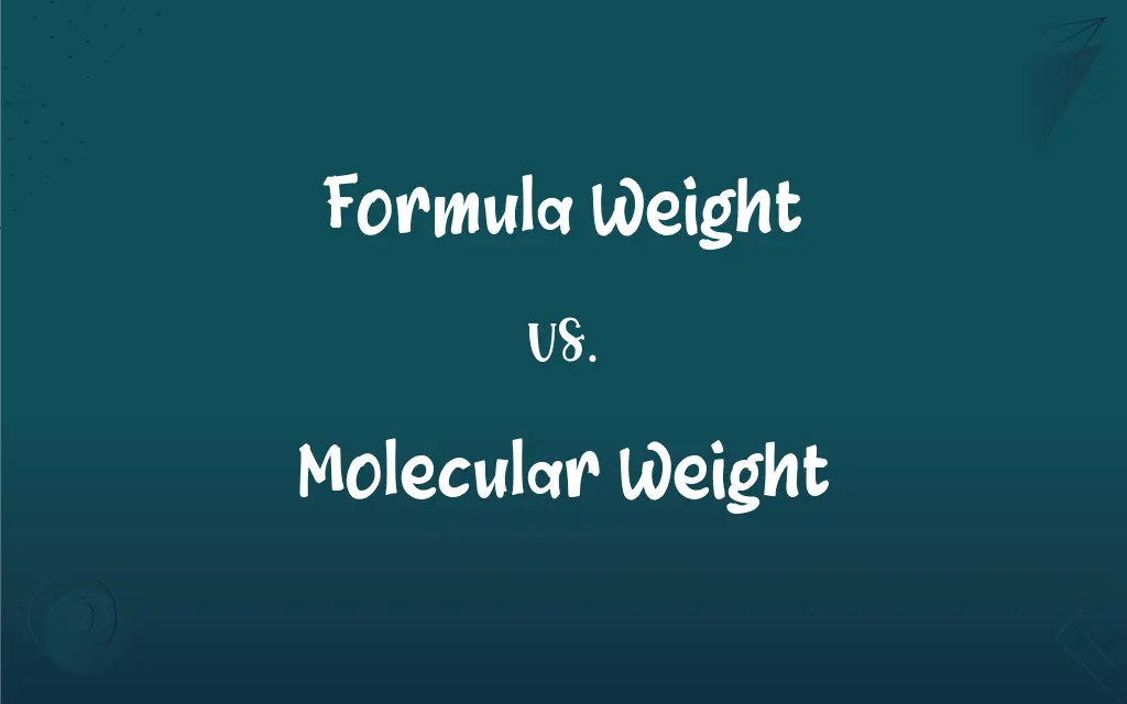 Formula Weight vs. Molecular Weight What’s the Difference?
