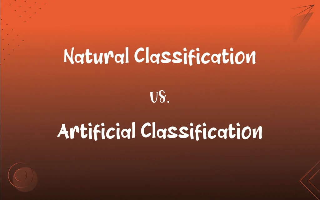 Natural Classification vs. Artificial Classification What’s the