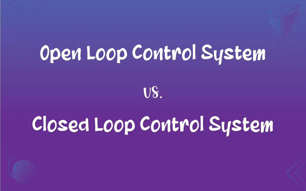 Open Loop Control System vs. Closed Loop Control System What’s the