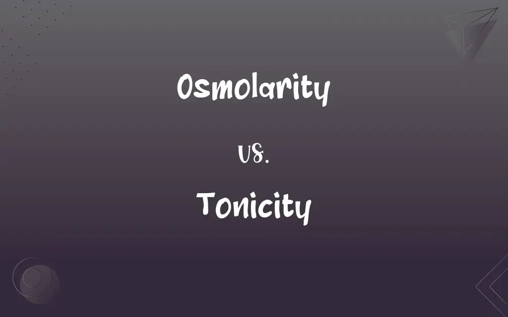 Osmolarity vs. Tonicity What’s the Difference?