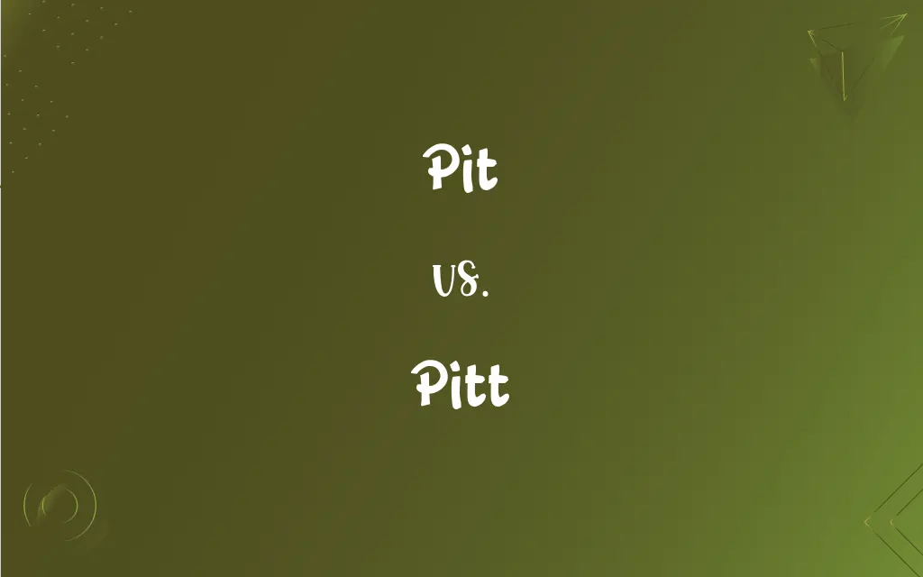 Pit vs. Pitt What’s the Difference?