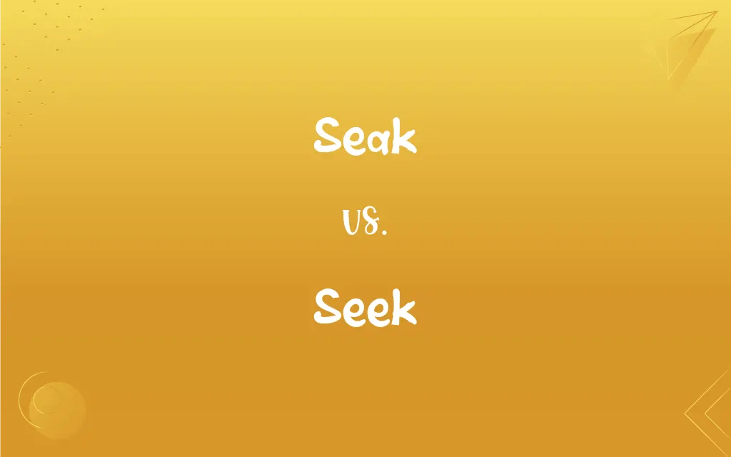 Seak vs. Seek What’s the Difference?