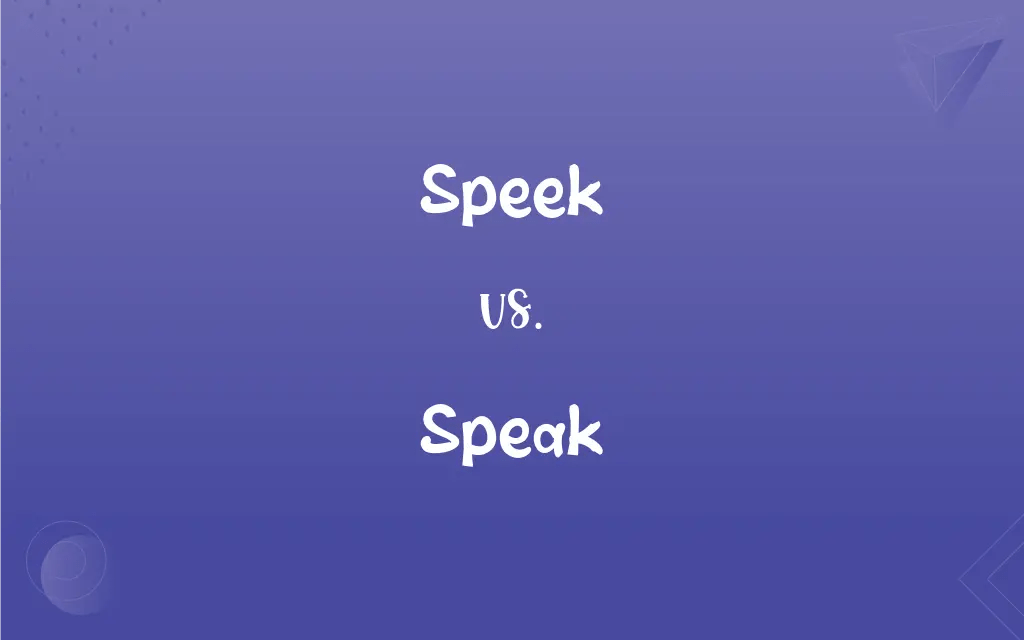 Speek vs. Speak Mastering the Correct Spelling