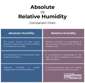 Difference Between Absolute and Relative Humidity | Difference Between