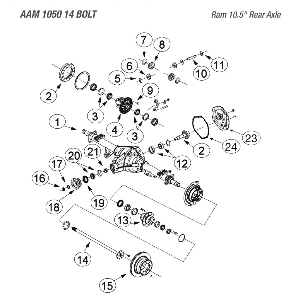 AAM 10.5 Rear Axle - Differential Parts Catalog - West Coast Differentials