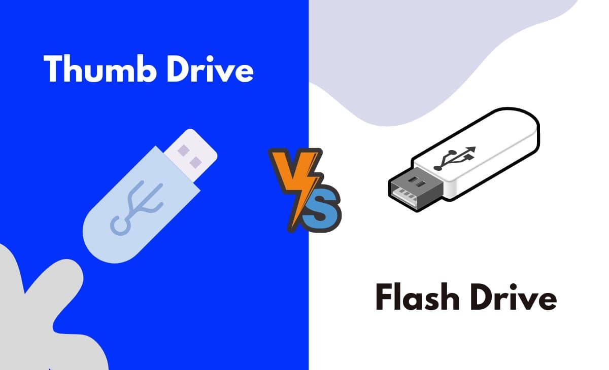 Difference Between Thumb Drive and Flash Drive What's The Difference