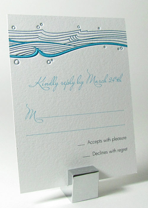 Ocean Waves Beach Wedding Invitation Digby & Rose Digby & Rose