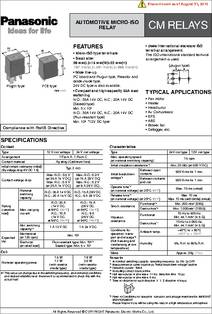 CM1-D-12V datasheet - Specifications: Coil Voltage VDC Nom: 12V ; Contact