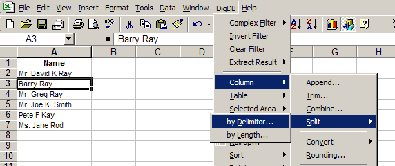 Split Column by Delimiter or Length Excel Tips &amp; Addins