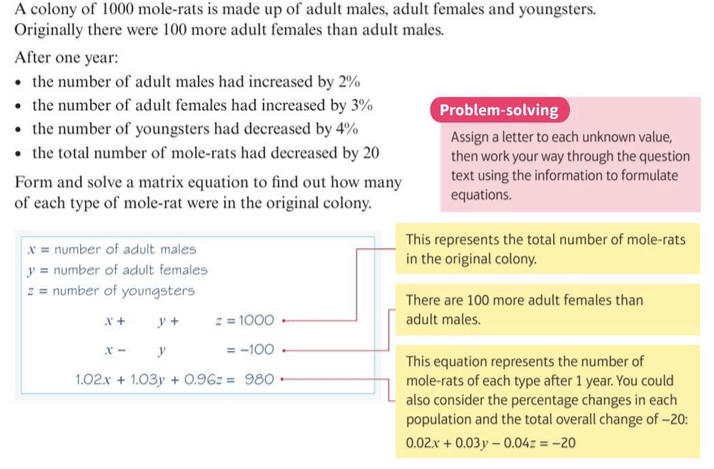Solving Systems of Equations Using Matrices
